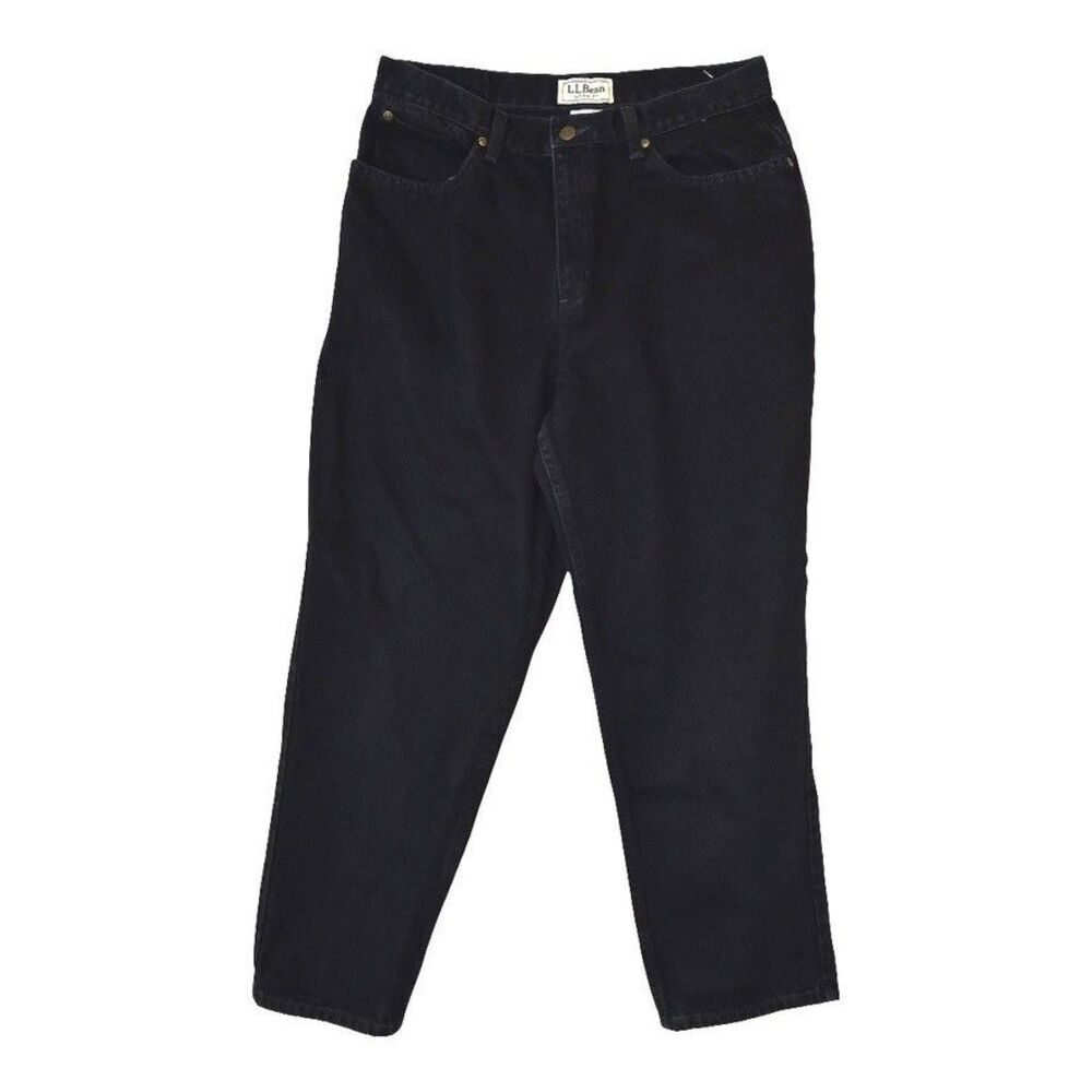 Vintage 90s LL Bean Womens 14 Petite Faded  Natural Fit Denim Jeans Black